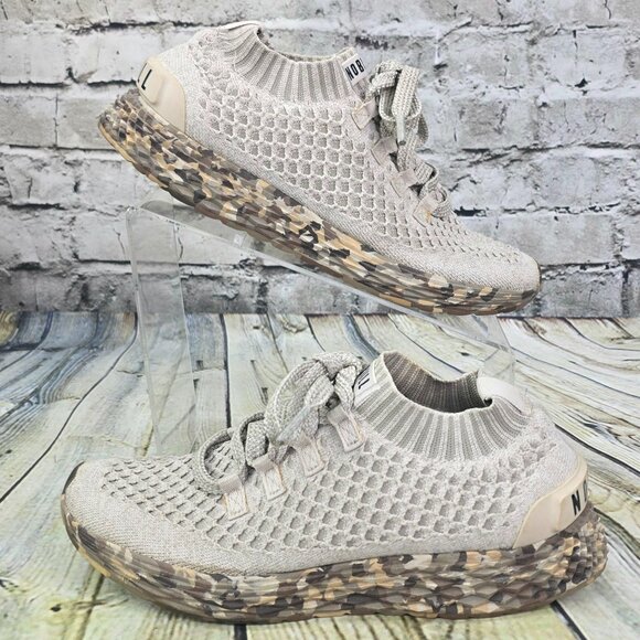 NOBULL Wild Aspire Knit Runners Men's Size 7 Women's 8.5 Beige Gym Shoe CrossFit - Picture 2 of 9
